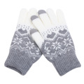 Акриловые вязаные перчатки леди Жаккард с сенсорным экраном перчатки теплые зимние перчатки